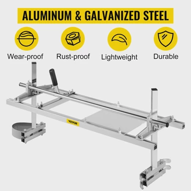 VEVOR Prijenosna pilana, za pile 14–36 inča, aluminij i pocinčani čelik, rez do 13", srebrna